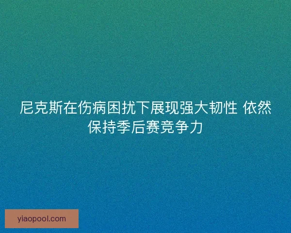 尼克斯在伤病困扰下展现强大韧性 依然保持季后赛竞争力